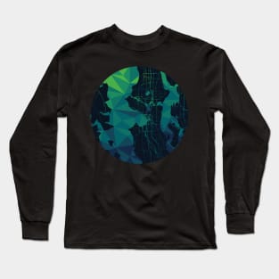 Seattle Geometric Map Long Sleeve T-Shirt